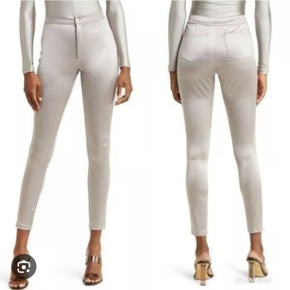 SKIMS Silver Disco Leggings Skinny Pants Womens Small